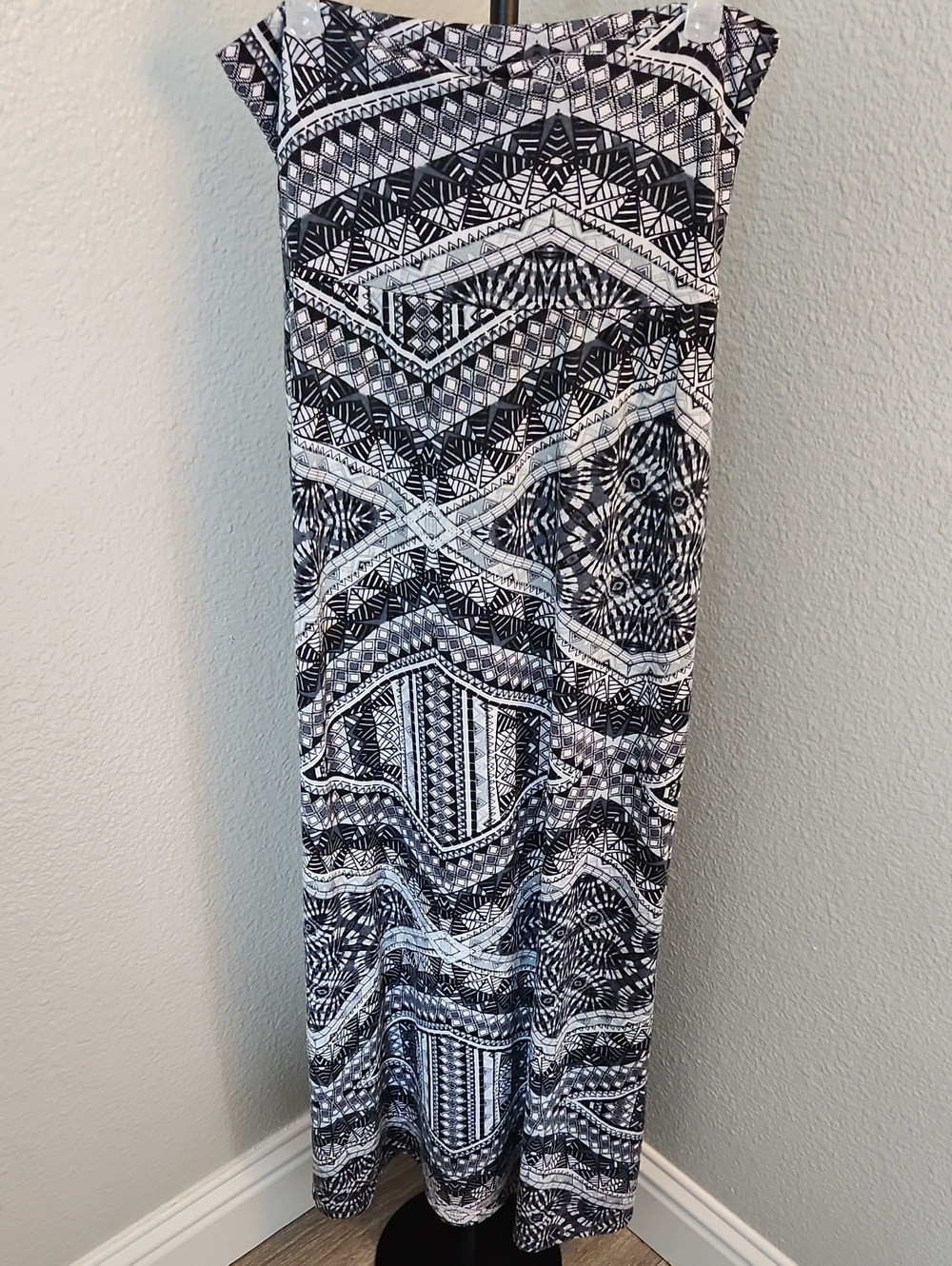 Lily Rose Geometric Aztec Print Maxi Skirt Size M Made in USA